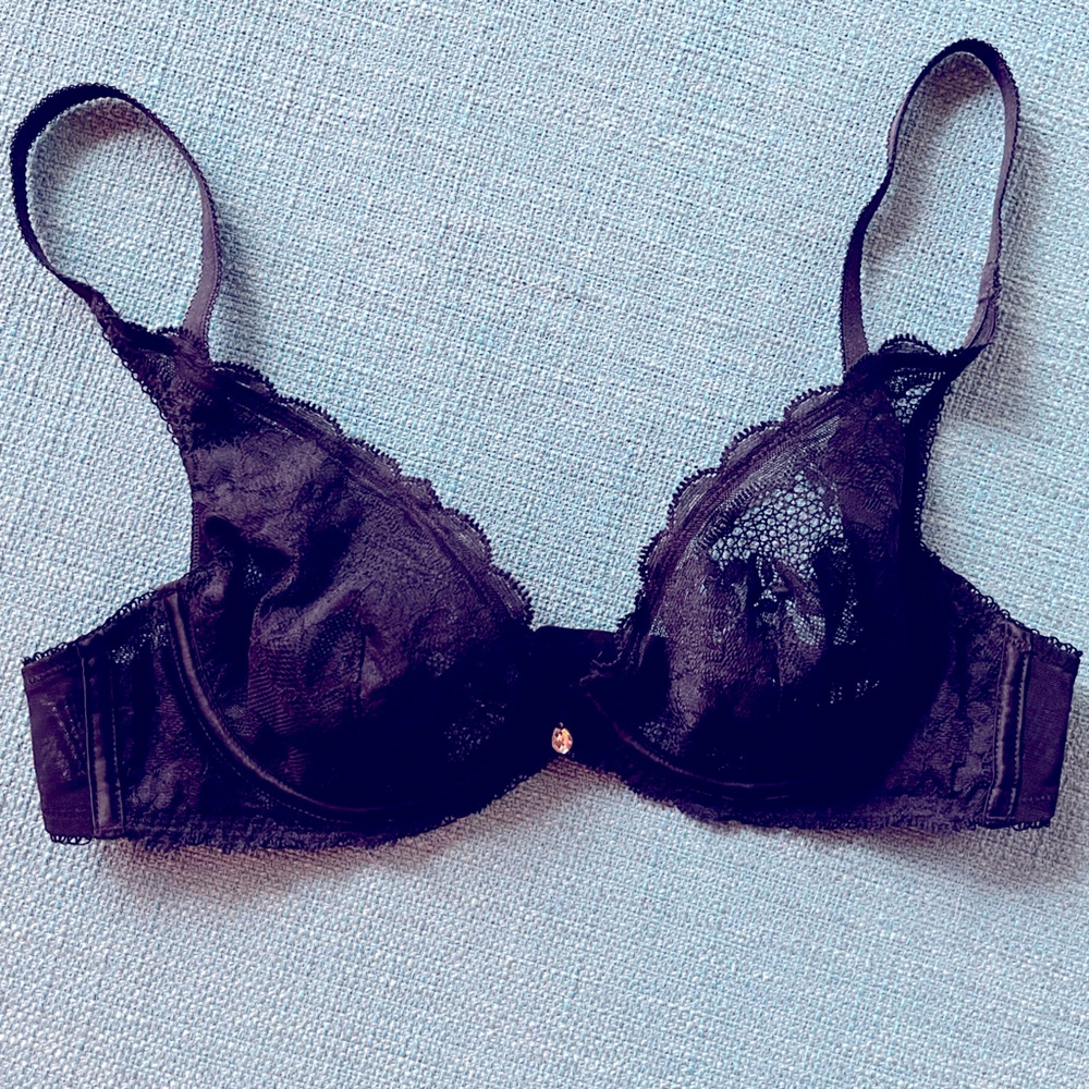 SOMA Amorous Lace Plunge Bra 32D Black
